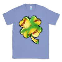 Colony Blue st. patrick's day clover softball Classic Tee - Artiststas