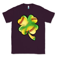 Plum st. patrick's day clover softball Classic Tee - Artiststas
