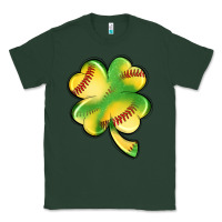Sports Green st. patrick's day clover softball Classic Tee - Artiststas