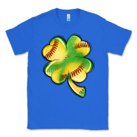 True Royal st. patrick's day clover softball Classic Tee - Artiststas