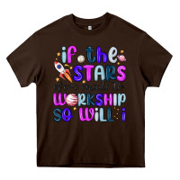 Chocolate Brown if the stars were made to worship so will i Heavy Core Tee - MaliasSmallBusiness