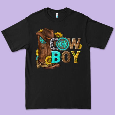 Western Cowboy Premium Tee Designed By Nancycooperartshop