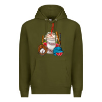 Army Green Baseball Frappe Coffee Premium Hoodie - FaDigitalArtStudio