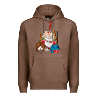 Chestnut Baseball Frappe Coffee Premium Hoodie - FaDigitalArtStudio