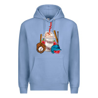 Colony Blue Baseball Frappe Coffee Premium Hoodie - FaDigitalArtStudio