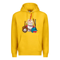 Lemon Baseball Frappe Coffee Premium Hoodie - FaDigitalArtStudio
