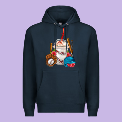 Baseball Frappe Coffee Premium Hoodie Designed By Fadigitalartstudio