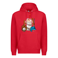 Red Baseball Frappe Coffee Premium Hoodie - FaDigitalArtStudio