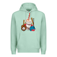 Seafoam Baseball Frappe Coffee Premium Hoodie - FaDigitalArtStudio