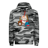 Slate Camo Baseball Frappe Coffee Premium Hoodie - FaDigitalArtStudio