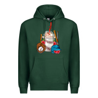 Sports Green Baseball Frappe Coffee Premium Hoodie - FaDigitalArtStudio