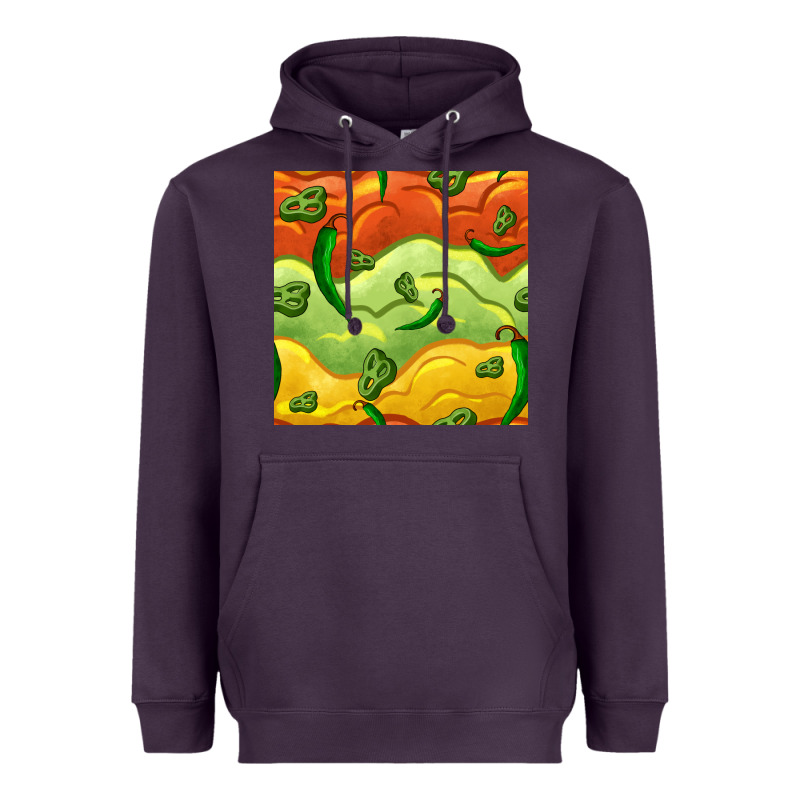 Mexican Sauce And Jalapeno Seamless Pattern Heavyweight Hoodie by BundleAndBundleShop | Teevron