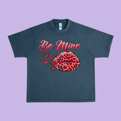 Be Mine Kiss Urban Heavy Tee Designed By Ranaportraitstore