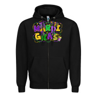 Black mardi gras Zipper Hoodie - FaDigitalArtStudio