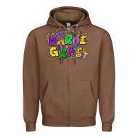 Chestnut mardi gras Zipper Hoodie - FaDigitalArtStudio