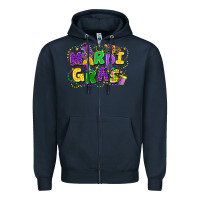 Navy mardi gras Zipper Hoodie - FaDigitalArtStudio