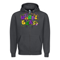 Smoke mardi gras Zipper Hoodie - FaDigitalArtStudio