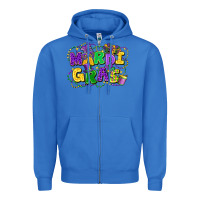 True Royal mardi gras Zipper Hoodie - FaDigitalArtStudio