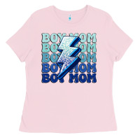 Bubblegum Pink boy mom Ladies Tee - MaliasSmallBusiness