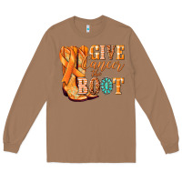 Toasted Coconut Give Cancer the boot Kidney Cancer orange ribbon Long Sleeve Tee - NancyCooperArtShop