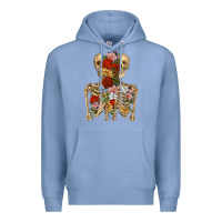 Colony Blue flower skeleton Premium Hoodie - RanaPortraitStore