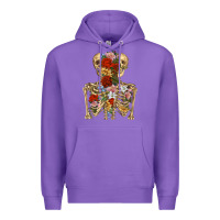 Purple flower skeleton Premium Hoodie - RanaPortraitStore
