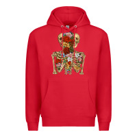Red flower skeleton Premium Hoodie - RanaPortraitStore