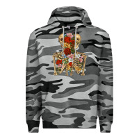 Slate Camo flower skeleton Premium Hoodie - RanaPortraitStore