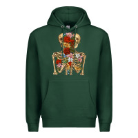 Flower Skeleton Premium Hoodie | Teevron