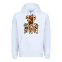 White flower skeleton Premium Hoodie - RanaPortraitStore