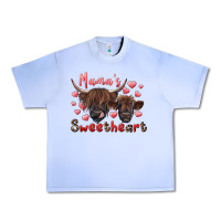 Grape Ice mama's sweetheart highland cow and calf Urban Heavy Tee - RanaPortraitStore