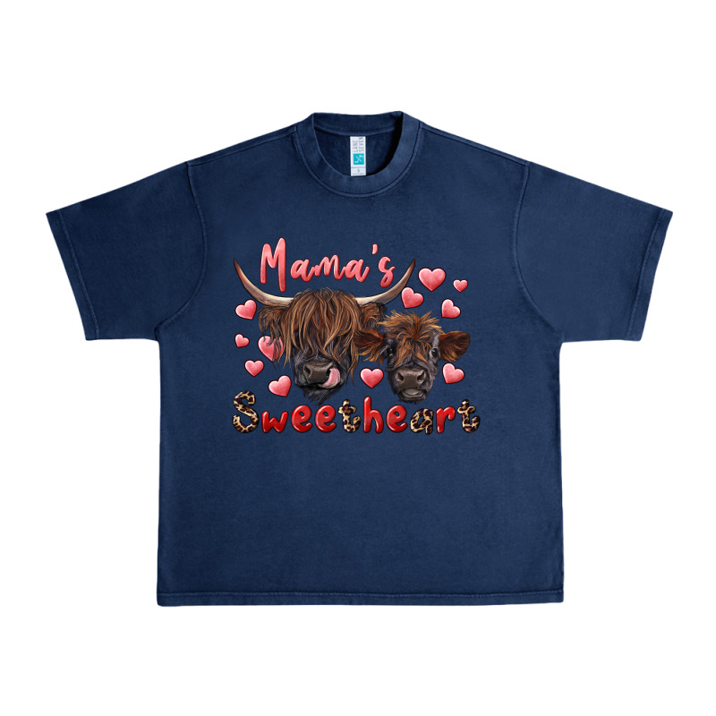 Mama's Sweetheart Highland Cow And Calf Urban Heavy Tee by RanaPortraitStore | Teevron