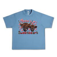 Pebble Blue mama's sweetheart highland cow and calf Urban Heavy Tee - RanaPortraitStore