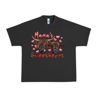 Pigment Black mama's sweetheart highland cow and calf Urban Heavy Tee - RanaPortraitStore