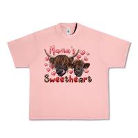 Salmon mama's sweetheart highland cow and calf Urban Heavy Tee - RanaPortraitStore