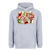 Heather Grey warm and cozy santa Heavyweight Hoodie - FaDigitalArtStudio