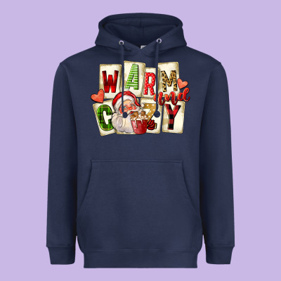 Warm And Cozy Santa Heavyweight Hoodie Designed By Fadigitalartstudio