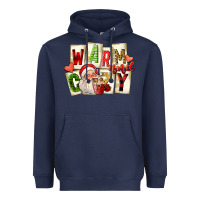 Navy warm and cozy santa Heavyweight Hoodie - FaDigitalArtStudio