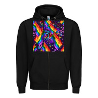 Black lgbt flag seamless pattern Zipper Hoodie - FaDigitalArtStudio