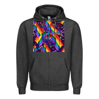 Charcoal Heather lgbt flag seamless pattern Zipper Hoodie - FaDigitalArtStudio