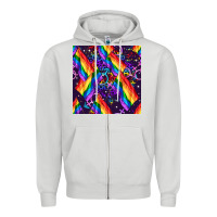 Dove Grey lgbt flag seamless pattern Zipper Hoodie - FaDigitalArtStudio