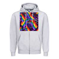Heather Grey lgbt flag seamless pattern Zipper Hoodie - FaDigitalArtStudio