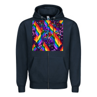 Navy lgbt flag seamless pattern Zipper Hoodie - FaDigitalArtStudio