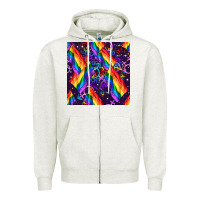 Oatmeal Heather lgbt flag seamless pattern Zipper Hoodie - FaDigitalArtStudio