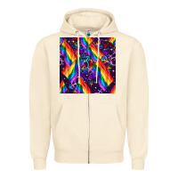 Sandshell lgbt flag seamless pattern Zipper Hoodie - FaDigitalArtStudio
