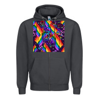 Smoke lgbt flag seamless pattern Zipper Hoodie - FaDigitalArtStudio