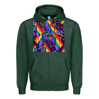 Sports Green lgbt flag seamless pattern Zipper Hoodie - FaDigitalArtStudio