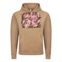 Vintage Coffee Easter Quail Eggs And Leopard Bunny Vintage Hoodie - RanaPortraitStore