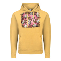 Vintage Mustard Easter Quail Eggs And Leopard Bunny Vintage Hoodie - RanaPortraitStore