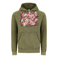 Vintage Olive Easter Quail Eggs And Leopard Bunny Vintage Hoodie - RanaPortraitStore